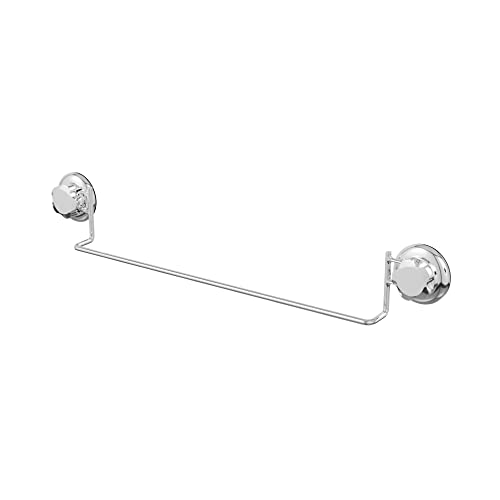 Compactor Bath ran7813 Geschirrtuchhalter für Stahl Lackiert Epoxidharz Silber 60,6 x 6,5 x 9 cm, Chrome 24H | Suction Cup : Tpu And Abs, Standard von Compactor