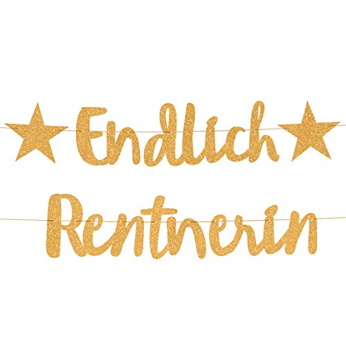 Compagno ENDLICH Rentnerin Girlande goldene Ruhestand Party Rente Abschiedsfeier Pensionionärin Seniorin fest von Compagno