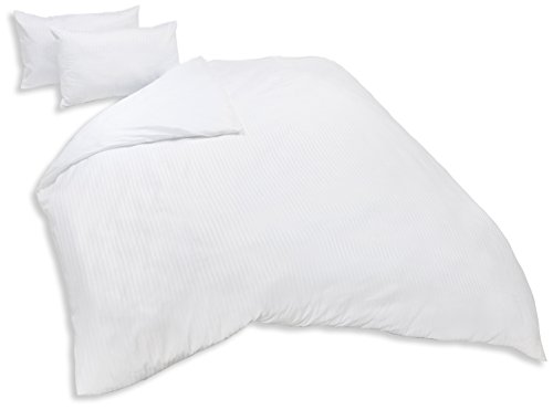 Comptoir du Linge Bettbezug Satin mit Kissenhüllen Bettwäsche Satin Polyester Baumwolle weiß 260 x 240 cm von Comptoir du Linge