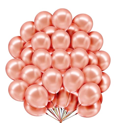 50 Stück 12 Zoll Perlenballons Roségold Party Luftballons Dekorationen Kinder Geburtstag Party Bunte Party Ballons für Bogen Geburtstagsfeier Hochzeitstag Festival Dekor Ballon von Concept4u