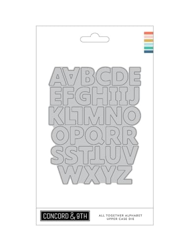 Concord & 9th - All Together Alphabet-Großbuchstaben-Stanzform, 1 Metall-Stanzform, nützlich für Kartenherstellung und Papierbastelarbeiten von Concord & 9th