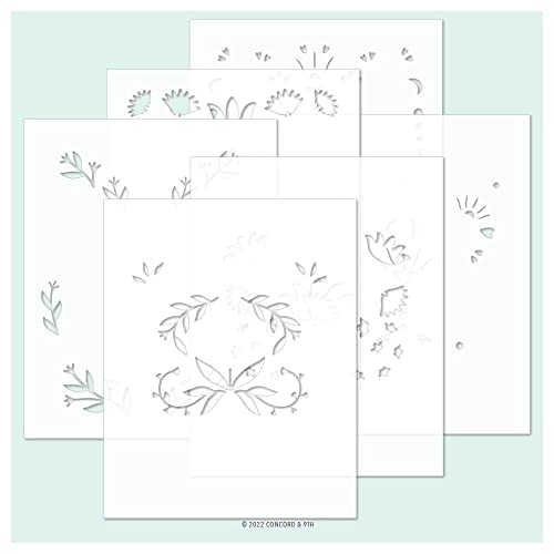 Concord & 9th Stencil 4.75"X6" 6/Pkg-Whimsical Wings C11513 von Concord & 9th