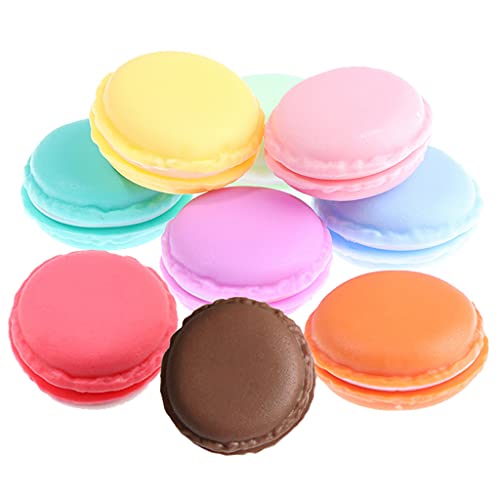 Conruich 9 Stück Mini Macaron Aufbewahrungskiste Kleine Pillendose Schmuck Tragbar Aufbewahrungsbox Runde süße Schmuckschatulle Aufbewahrungsbox ist aus Kunststoff Geeignet für Alltag und Reisen von Conruich