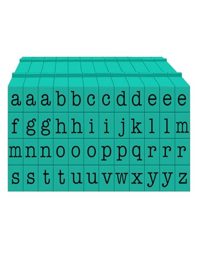 PEGZ® V2 Alphabet-Stempel, anklickbar, anschließbare amerikanische Schreibmaschinenschrift (Kleinbuchstaben, 50 Stück, mittlere Größe) von Contact Crafts