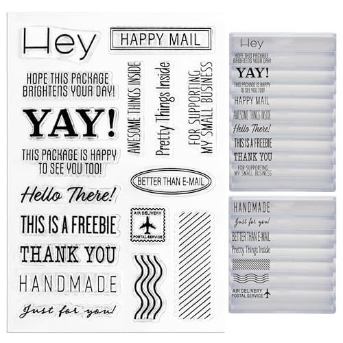 Verpackungsstempel von Bibi Cameron (Happy Mail Clear Stamps & Stackable Clear Blocks) von Contact Crafts