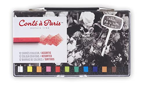 Conté à Paris Pastellstifte, Pastellkreide, 12 - Farben gemischt, 6 millimeters mm von Conté à Paris