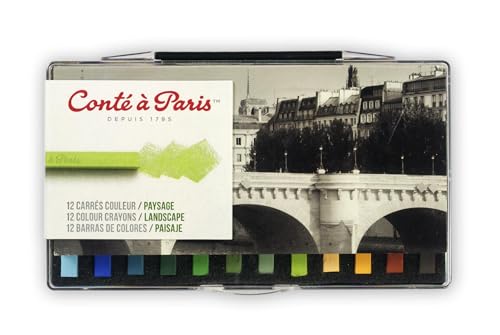 Conté à Paris Pastellstifte, Pastellkreide, 12 - Farben Landschaft, Stück (1er Pack) von Conté à Paris