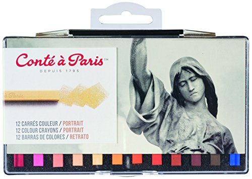 Conté à Paris, Pastellkreide, 12-Farben Portrait hängbar, Stück (1er Pack) von Conté à Paris