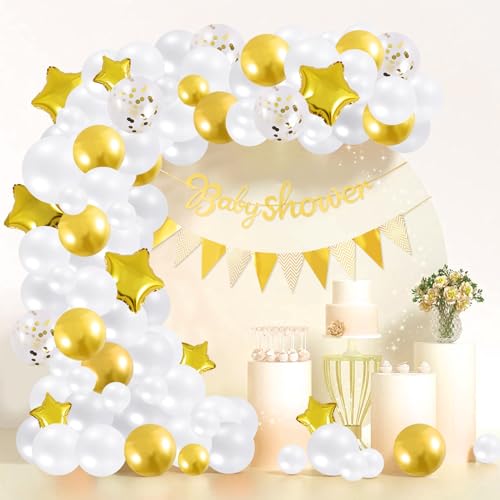 Babyparty Dekorationen Jungen Mädchen, Rose Gold Babyparty Dekorationen Neutral Baby Shower Luftballons Set, Mummy to be Schärpe Baby Shower Banner für Gender Reveal Party Dekorationen von CooTooLa