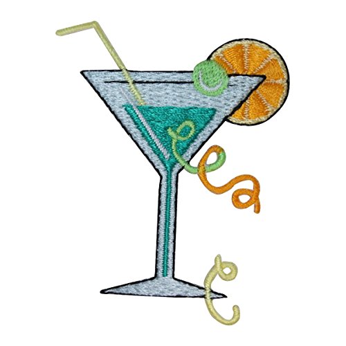 ID #1138Z Martini Drink Embroidered Iron On Applique Patch by Cool-Patches von Cool-Patches