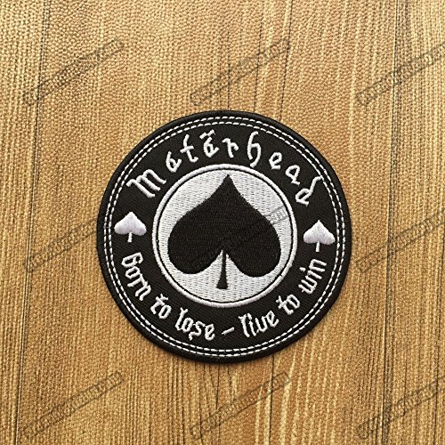 coolpart Wärme Aktiviert Fantastische Motorhead Musik bestickt Patch Brennen zu verlieren Live to win bestickt Eisen Patch für Biker Kleidung perfekt Patches von CoolPart