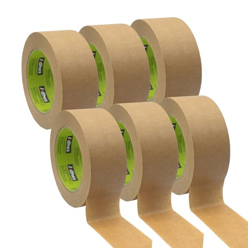 Paketband - 6er Pack, Biologisch abbaubares Klebeband, aus umweltfreundlichem Kraftpapier, 80% biobasiertes Material, recycelbar – braun - je 50 m x 50 mm (6 Rollen) von Cooleben