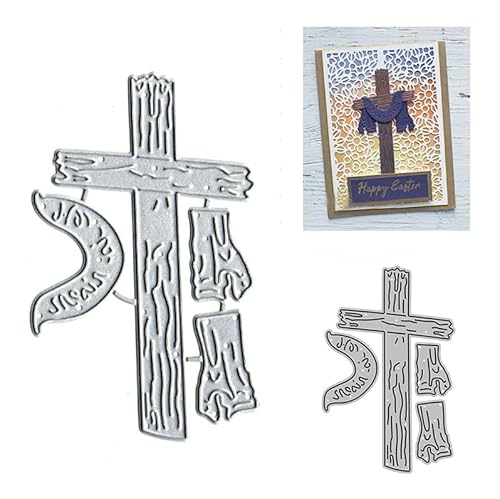 Kreuz Metall Stanzformen, DIY Handwerk Jesus Kreuz Scrapbook Papierkarten Stanzformen Schablonen für DIY Prägen Karten Herstellung Buchanhänger dekorative Papierformen Scrapbooking von CoolifWang