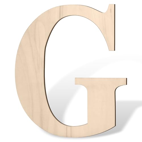 Große Holzbuchstaben für Wanddekoration, 43,2 cm große Holzbuchstaben, riesiger Holzbuchstabe G, unlackiertes Holz, Alphabet-Buchstaben zum Basteln, Namensschild, rustikale Hochzeit, Weihnachten, von Coowayze