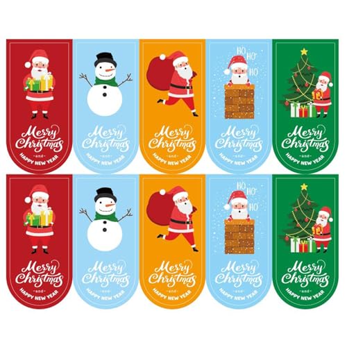 100PCS Weihnachts-Siegelaufkleber Selbstklebende Weihnachtsaufkleber Weihnachten Box Seal Aufkleber Weihnachts-Etiketten Aufkleber Schneemann Santa Aufkleber Aufkleber für Geschenkboxen von Copbopwn