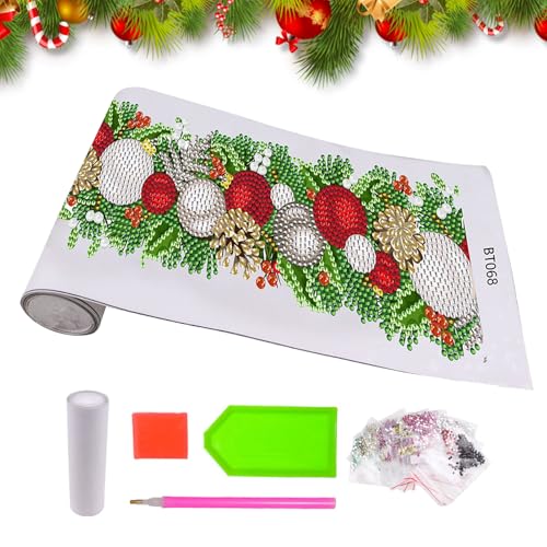 Copbopwn Weihnachten Diamant Malerei Aufkleber Kits 5D DIY Diamant Kunst Aufkleber Weihnachten Bulletin Board Sticker Weihnachten Wandaufkleber Weihnachten Aufkleber für Crafts,Eine Rolle von Copbopwn