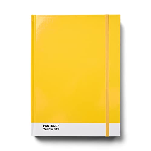 Copenhagen Design PANTONE Notizbuch L, unliniert, 96 Seiten, inkl. Gummiband-Verschluss und Lesezeichen, Yellow 012 von Copenhagen Design