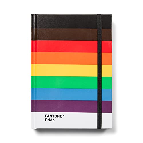 Copenhagen Design PANTONE Notizbuch S, unliniert, 96 Seiten, inkl. Gummiband-Verschluss und Lesezeichen, Pride von Copenhagen Design