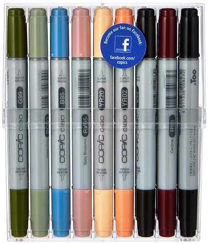 COPIC Ciao Marker 20er Manga-Set "Liebe", Allround Layoutmarker, im praktischen Acryl-Display zur Aufbewahrung und einfachen Entnahme von Copic