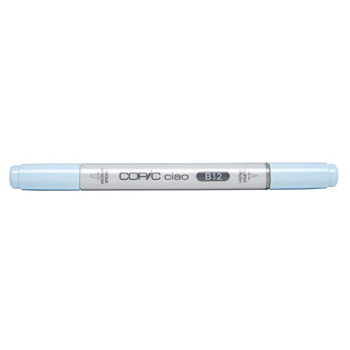 COPIC Ciao Marker Typ B - 12, Ice Blue, vielseitiger Layoutmarker, mit einer mittelbreiten und einer Brush-Spitze von Copic