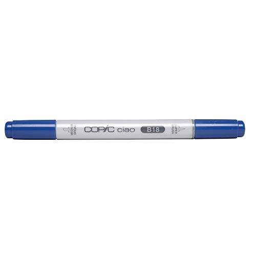 COPIC Ciao Marker Typ B - 18, Lapis Lazuli, vielseitiger Layoutmarker, mit einer mittelbreiten und einer Brush-Spitze von Copic