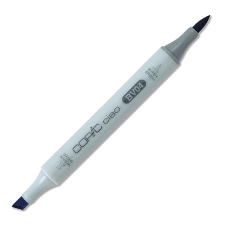 COPIC Ciao Marker Typ BV - 04, Blue Berry, vielseitiger Layoutmarker, mit einer mittelbreiten und einer Brush-Spitze von Copic