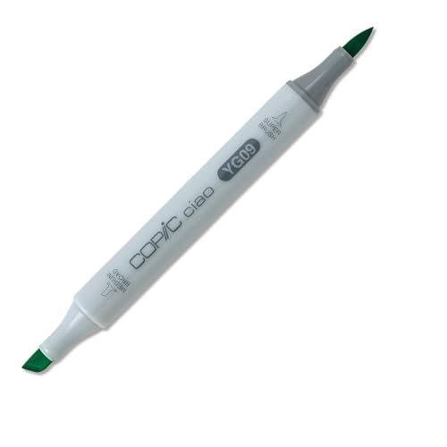 COPIC Ciao Marker Typ YG - 09, Lettuce Green, vielseitiger Layoutmarker, mit einer mittelbreiten und einer Brush-Spitze von Copic