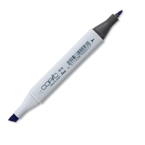 COPIC Classic Marker Typ B - 18, Lapis Lazuli, professioneller Layoutmarker, mit einer breiten und einer feinen Spitze von Copic