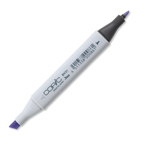 COPIC Classic Marker Typ BV - 31, Pale Lavender, professioneller Layoutmarker, mit einer breiten und einer feinen Spitze von Copic