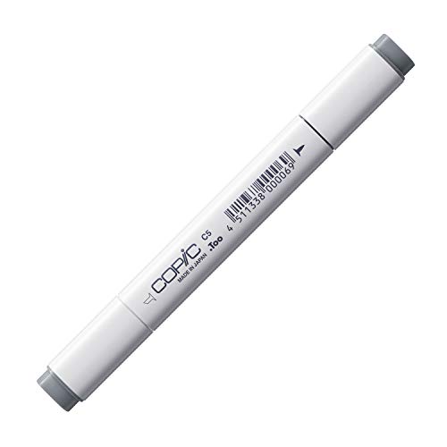 COPIC Classic Marker Typ C - 5, cool gray No. 5, professioneller Layoutmarker, mit einer breiten und einer feinen Spitze von Copic