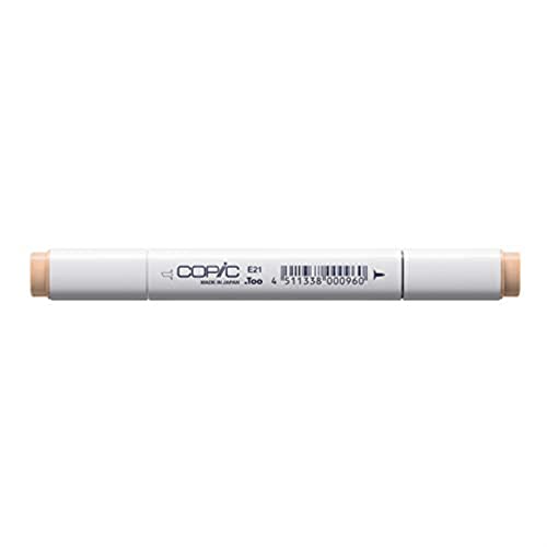 COPIC Classic Marker Typ E - 21, Soft Sun, professioneller Layoutmarker, mit einer breiten und einer feinen Spitze von Copic