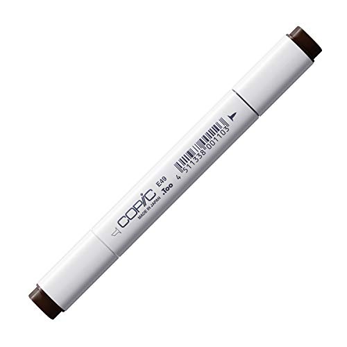 COPIC Classic Marker Typ E - 49, Dark Bark, professioneller Layoutmarker, mit einer breiten und einer feinen Spitze von Copic