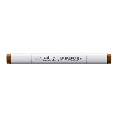 COPIC Classic Marker Typ E - 57, Light Walnut, professioneller Layoutmarker, mit einer breiten und einer feinen Spitze von Copic