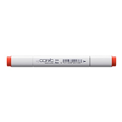 COPIC Classic Marker Typ R - 05, Salmon Red, professioneller Layoutmarker, mit einer breiten und einer feinen Spitze von Copic