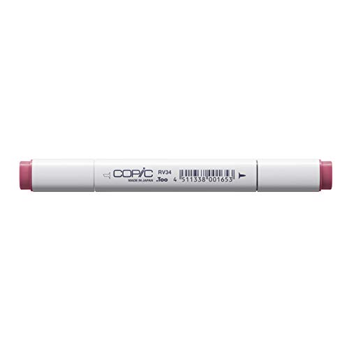 COPIC Classic Marker Typ RV - 34, Dark Pink, professioneller Layoutmarker, mit einer breiten und einer feinen Spitze von Copic