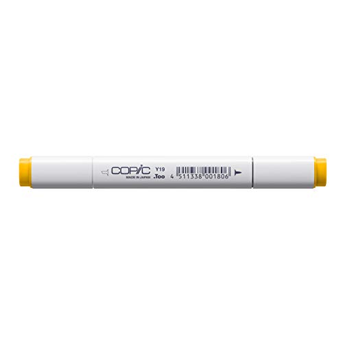 COPIC Classic Marker Typ Y - 19, Napoli Yellow, professioneller Layoutmarker, mit einer breiten und einer feinen Spitze von Copic