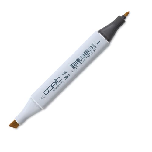 COPIC Classic Marker Typ Y - 26, Mustard, professioneller Layoutmarker, mit einer breiten und einer feinen Spitze von Copic