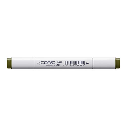 COPIC Classic Marker Typ YG - 97, Spanish Olive, professioneller Layoutmarker, mit einer breiten und einer feinen Spitze von Copic