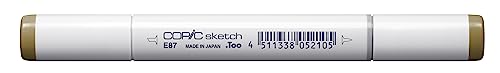 COPIC Sketch Marker Typ E - 87, Fig, professioneller Pinselmarker, mit einer Super-Brush-Spitze und einer Medium-Broad-Spitze von Copic