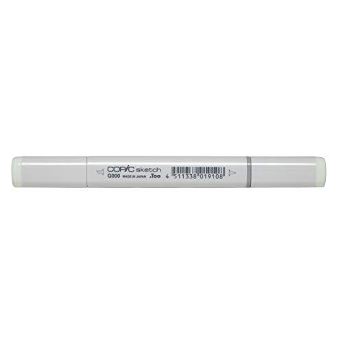 COPIC Sketch Marker Typ G - 000, Pale Green, professioneller Pinselmarker, mit einer Super-Brush-Spitze und einer Medium-Broad-Spitze von Copic