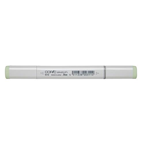 COPIC Sketch Marker Typ G - 12, Sea Green, professioneller Pinselmarker, mit einer Super-Brush-Spitze und einer Medium-Broad-Spitze von Copic