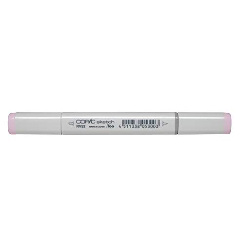 COPIC Sketch Marker Typ RV - 52, Cotton Candy, professioneller Pinselmarker, mit einer Super-Brush-Spitze und einer Medium-Broad-Spitze von Copic