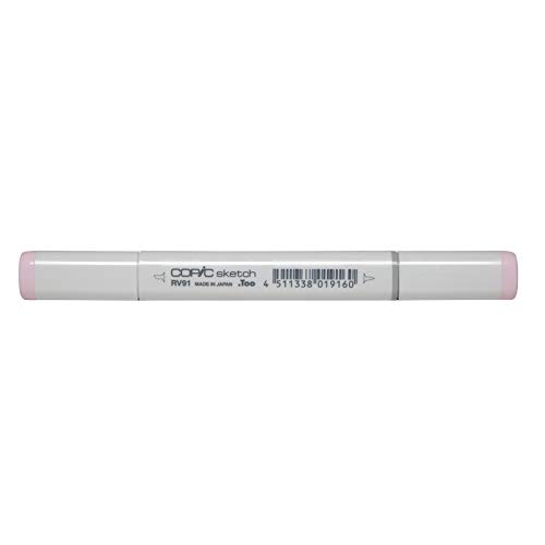 COPIC Sketch Marker Typ RV - 91, Grayish Cherry, professioneller Pinselmarker, mit einer Super-Brush-Spitze und einer Medium-Broad-Spitze von Copic