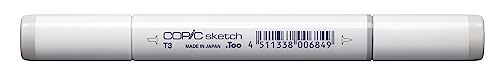 COPIC Sketch Marker Typ T - 3, toner gray No. 3, professioneller Pinselmarker, mit einer Super-Brush-Spitze und einer Medium-Broad-Spitze von Copic