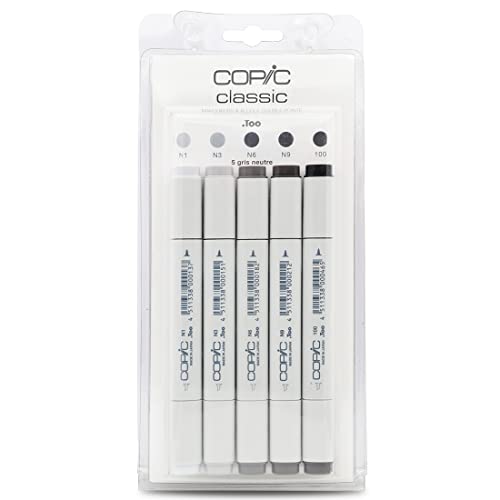 Copic 5er Set MARKER - Grau Neutralfarben von Copic