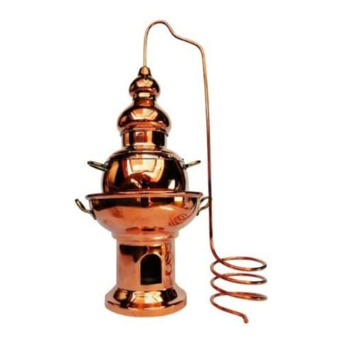 CopperGarden Aromalampe Alembik groß I Duftlampe aus Kupfer I Alembik Destille mit Ständer & Teelicht I Aromalampe für ätherische Öle & Hydrolate I Intensive Duftabgabe I dekorative Duftöl Lampe von Copper Garden