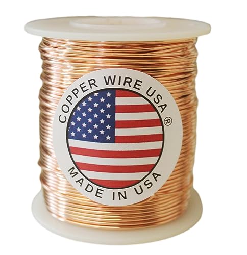 Solider, unbeschichteter, runder Kupferdraht, 99,9 % rein, 284 g (tot weich) (30 Ga – 2150 Ft Spule, tot weich) von Copper wire USA