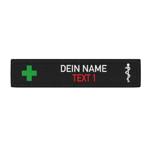 Namen-Schild Patch Feuerwehr NFS RSin personalisierbar Sanitäter Doktor #41397 von Copytec