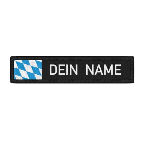 Namensschild Bayern Schwarz Name Patch Aufnäher Wunschname Germany #38608 von Copytec