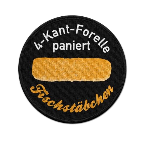 Patch 7,5cm 4 Kant Forelle paniert Fischstäbchen Fisch Lieblingsfisch #45379 von Copytec